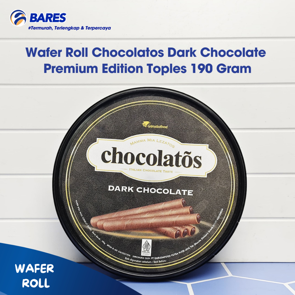 

Wafer Roll Chocolatos Dark Chocolate Premium Edition Toples 190 Gram