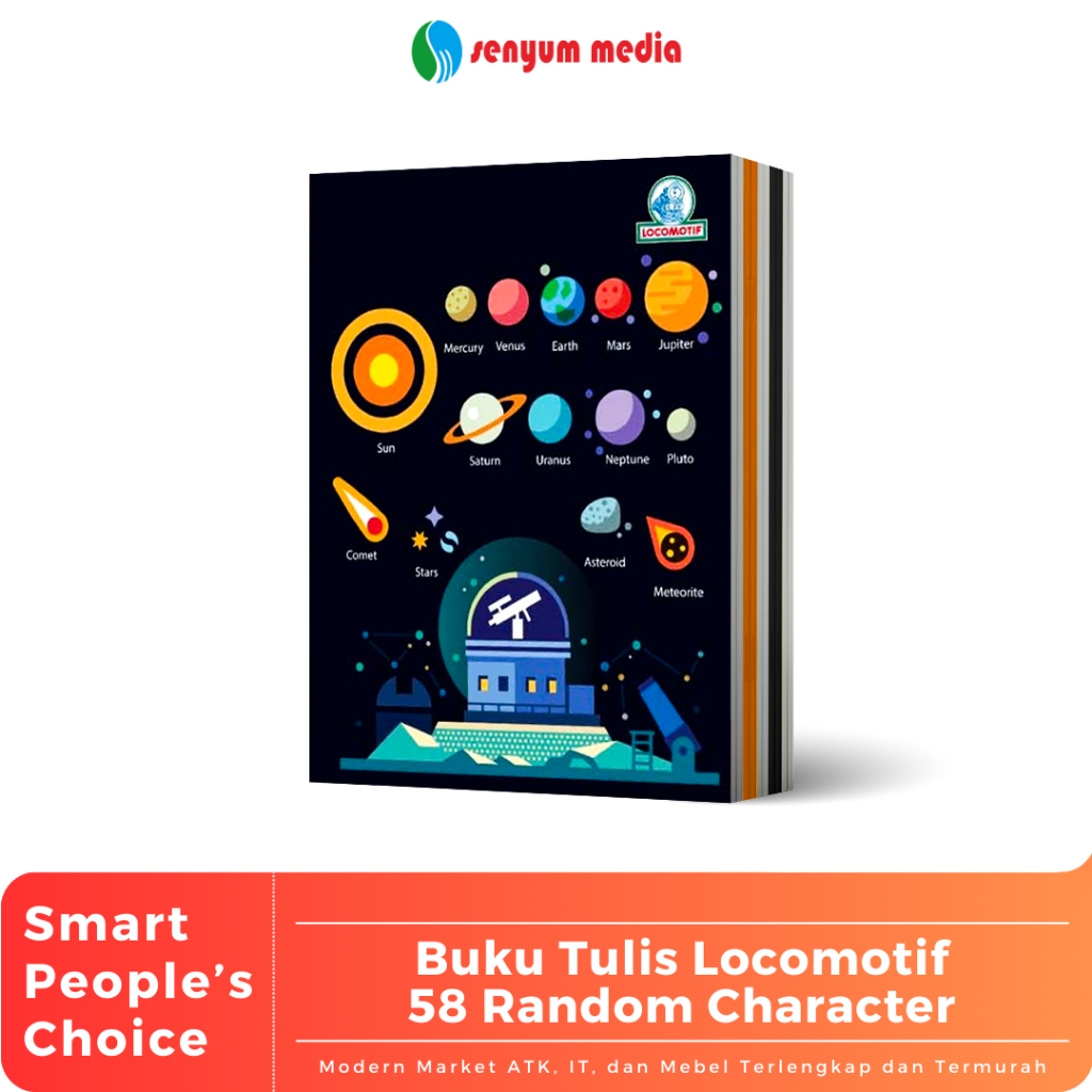 

Buku Tulis LOCOMOTIF 58 Lembar Random Character (1 Pack Isi 10 Buku) (S:PAK)