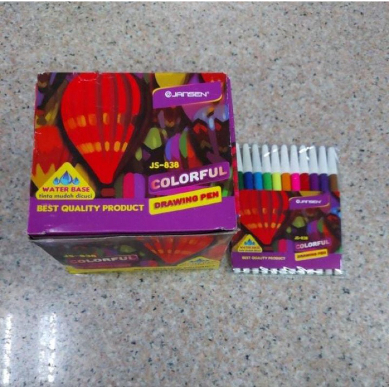 

Spidol kecil 12Warna Merk Jensen best quality