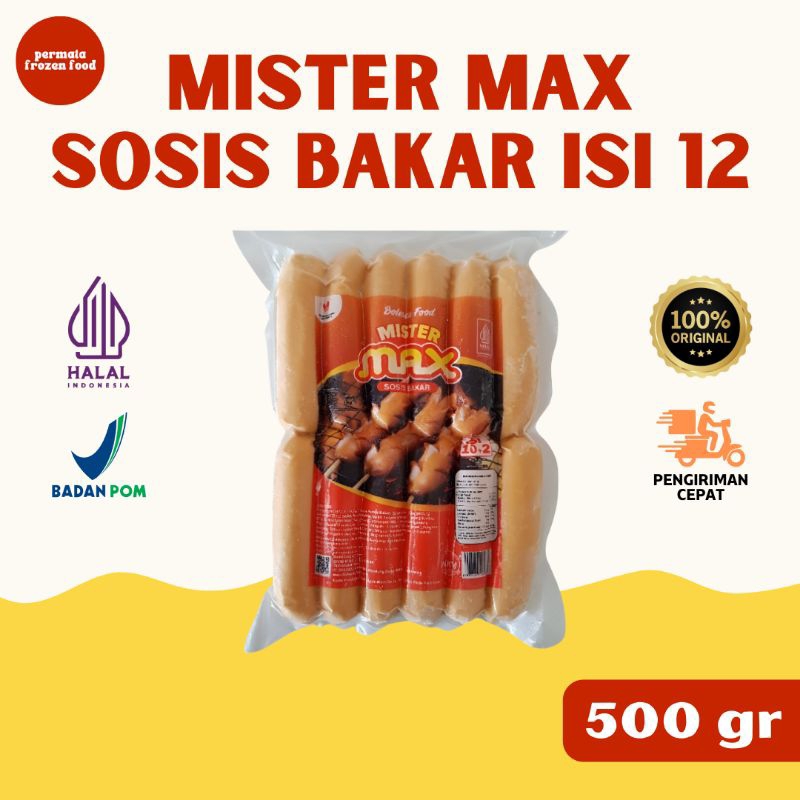 

MISTER MAX Sosis Bakar 500 gr isi 12 pcs