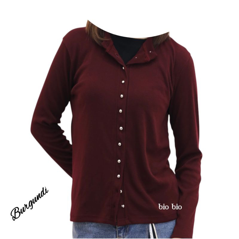 ATASAN CARDIGAN  KNIT wanita lengan panjang korean top standar dan jumbo Rip wanita