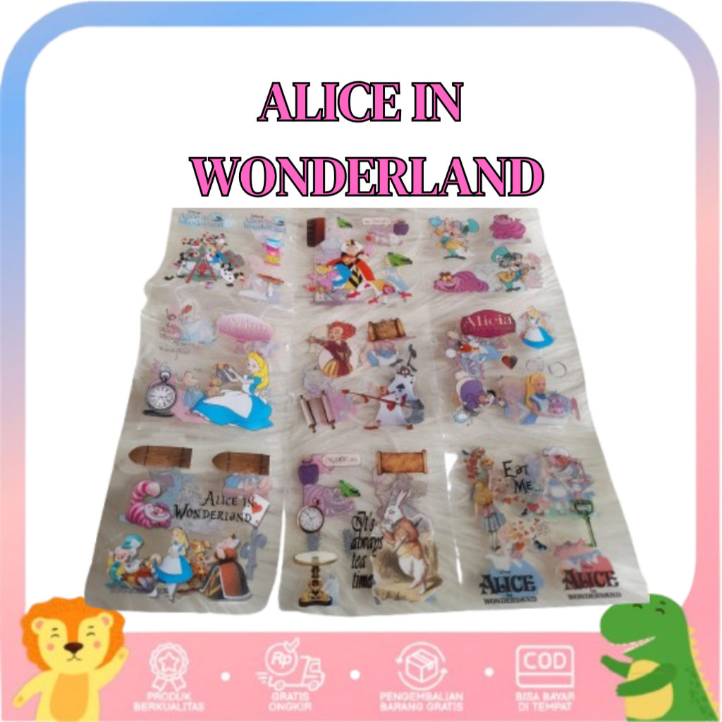 

STICKER NONO ALICE IN WONDERLAND [ECER] WATERPROOF / 1 LEMBAR STIKER