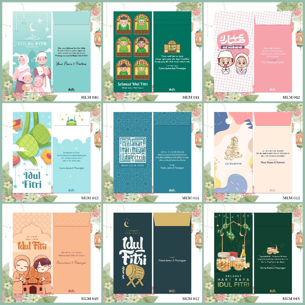 

Custom Angpao Lebaran | Mubarak Angpao | Amplop Idul Fitri | THR (MOIRE MEM Collection 2)