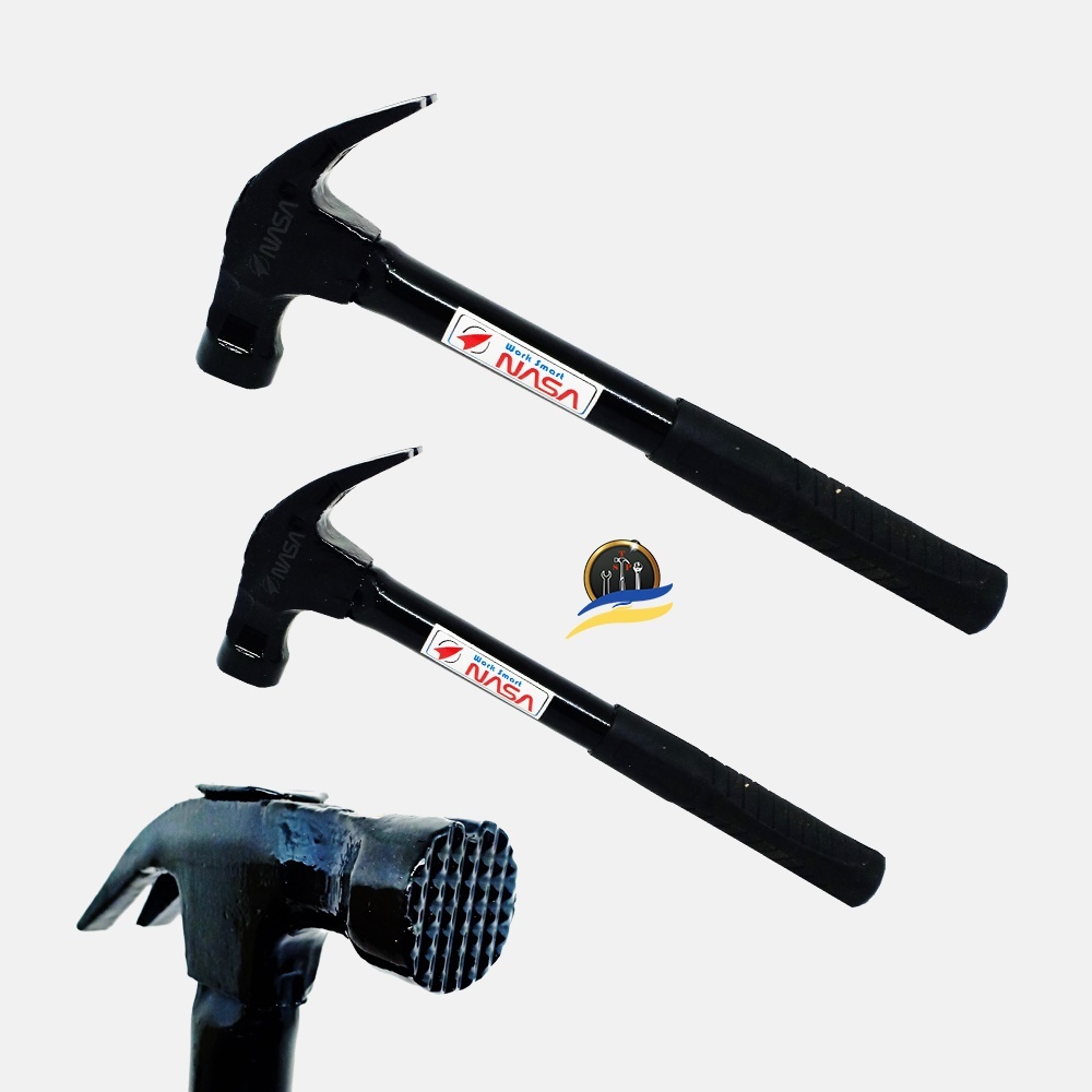 Wilmer Palu Gagang Besi Gerigi 16 Oz Palu Tukang Gagang Karet