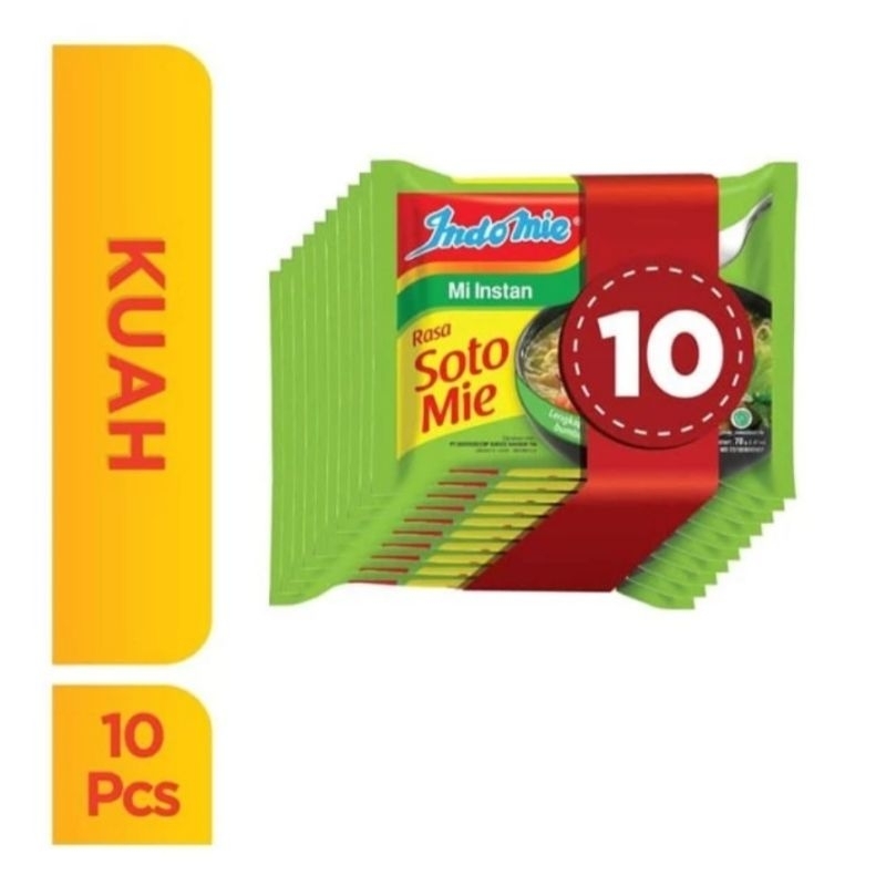 

Indomie Instan Rasa Soto Mie 70 Gram - 10 Bungkus