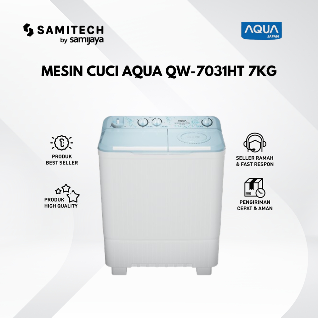 MESIN CUCI 2 TABUNG AQUA QW-7031HT QW 7031HT 7KG BERGARANSI
