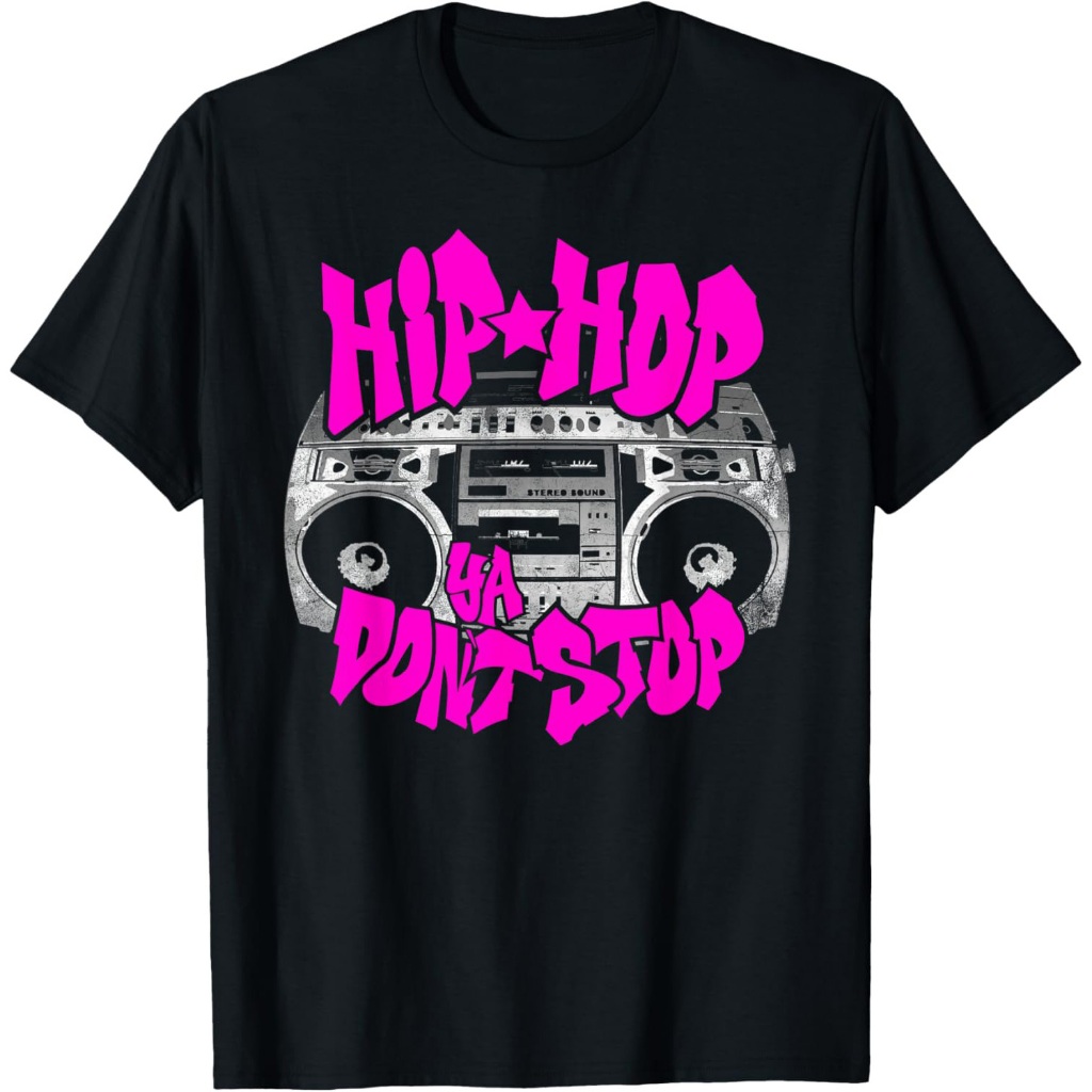 Kaos Hip Hop Ya Don't Stop, Boombox Breakdance Jadul 80-an 90-an