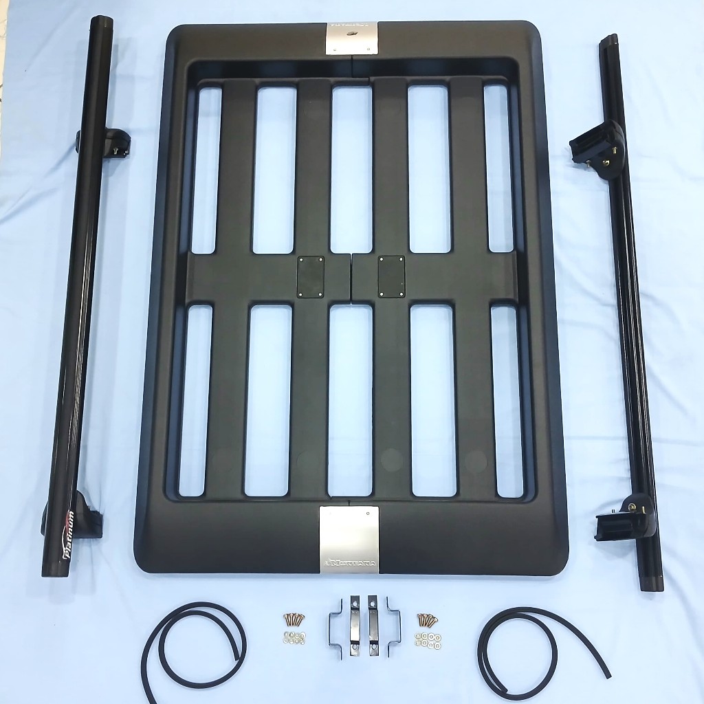 Paket Rack Mobil Bagasi Atas Model Montana Plus Kaki Khusus All New Rush, Pajero, Fortuner