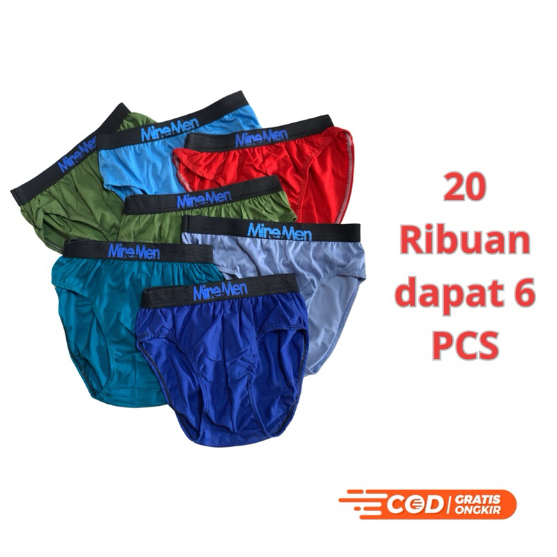 Promo 6 PCS CD Celana Dalam Pria Dewasa Ukuran S M L XL XXL