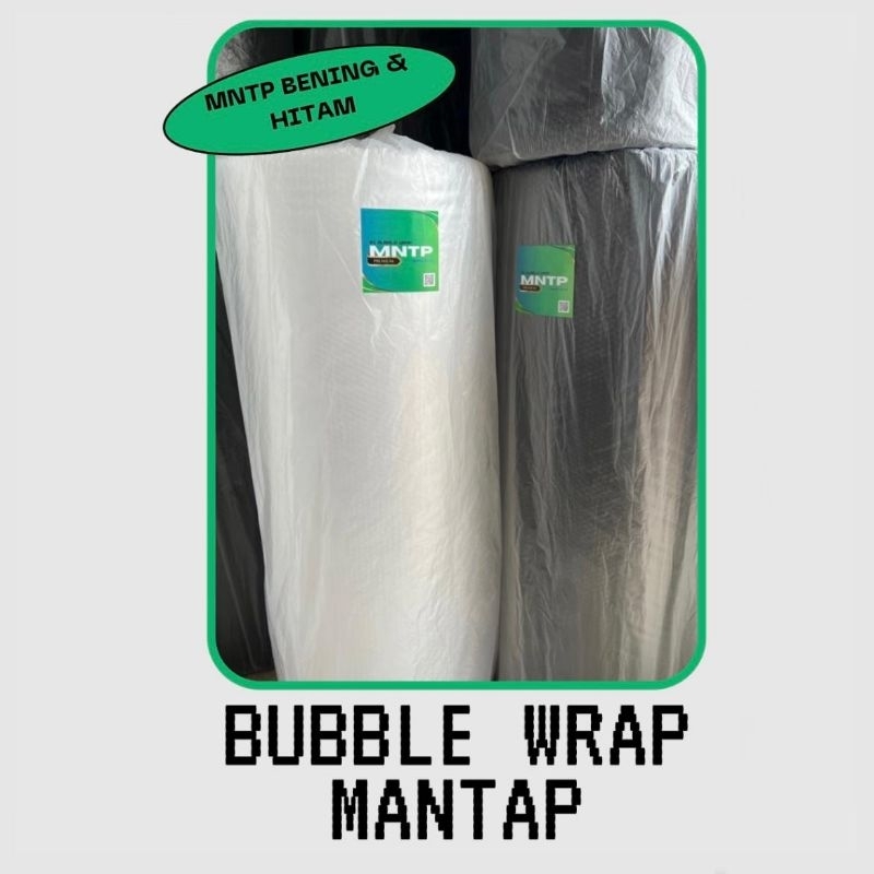 

MNTP Bubble Wrap Hitam Dan Bening Ukuran 1,25 x 50m