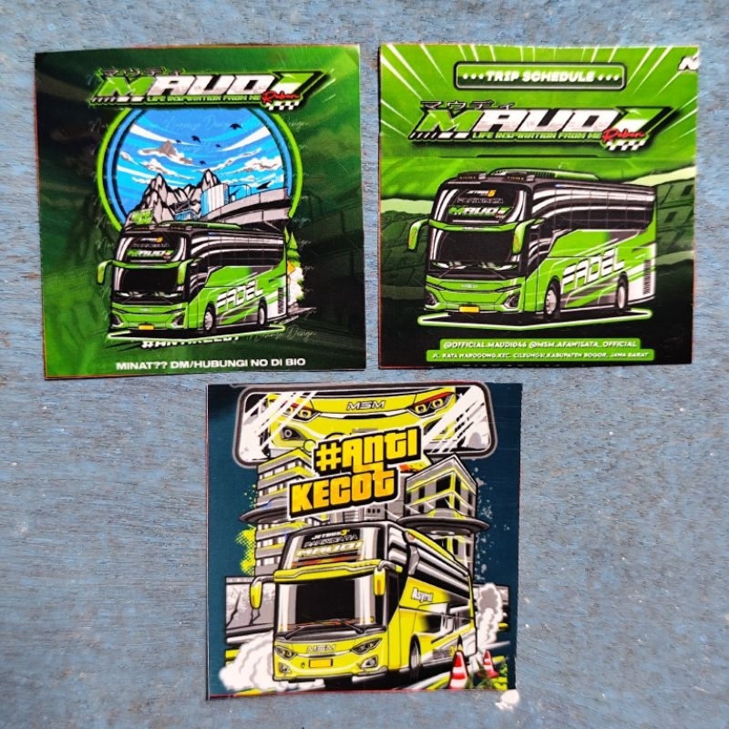 Stiker bus msm Asyrof MAUDI isi 3 stiker