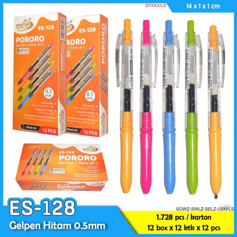 

Esco Ballpen 128/Ballpen Hitam/Per Pcs