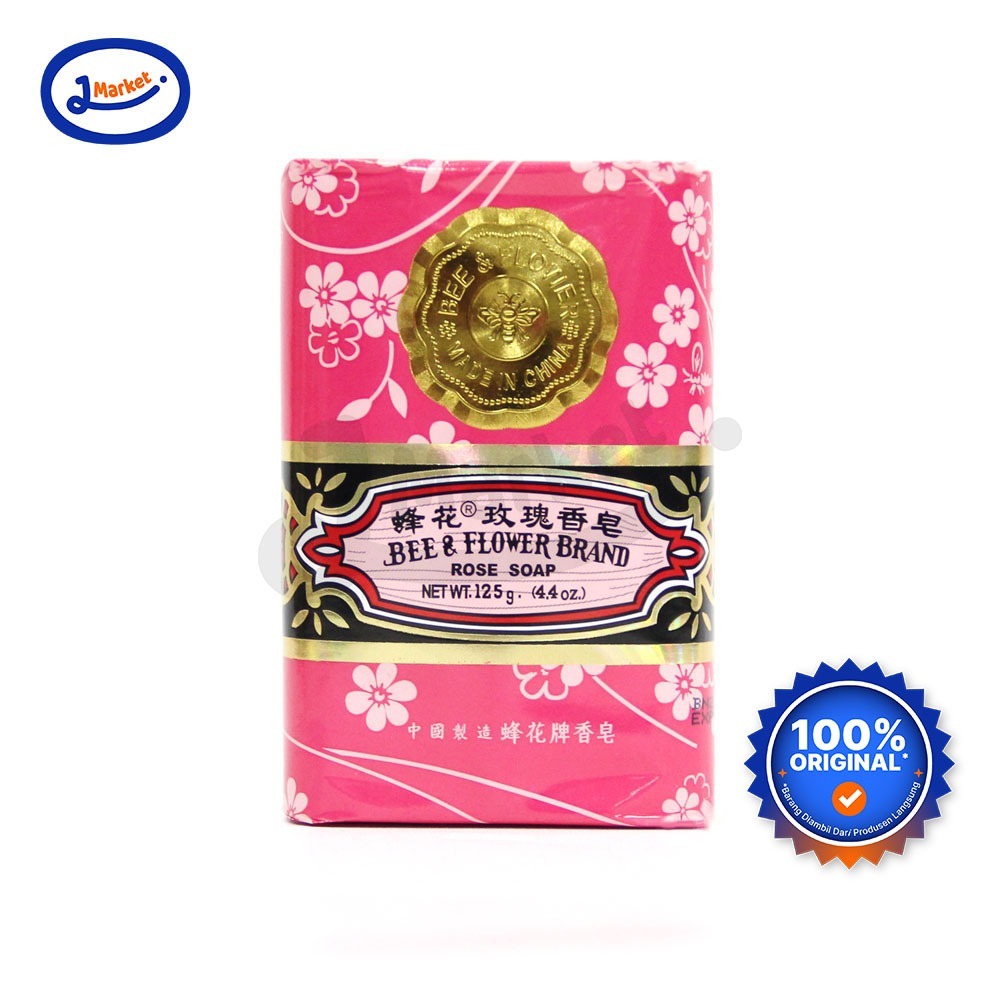 Bee Flower Import Rose 125 gr - Sabun Tawon Original 125gr