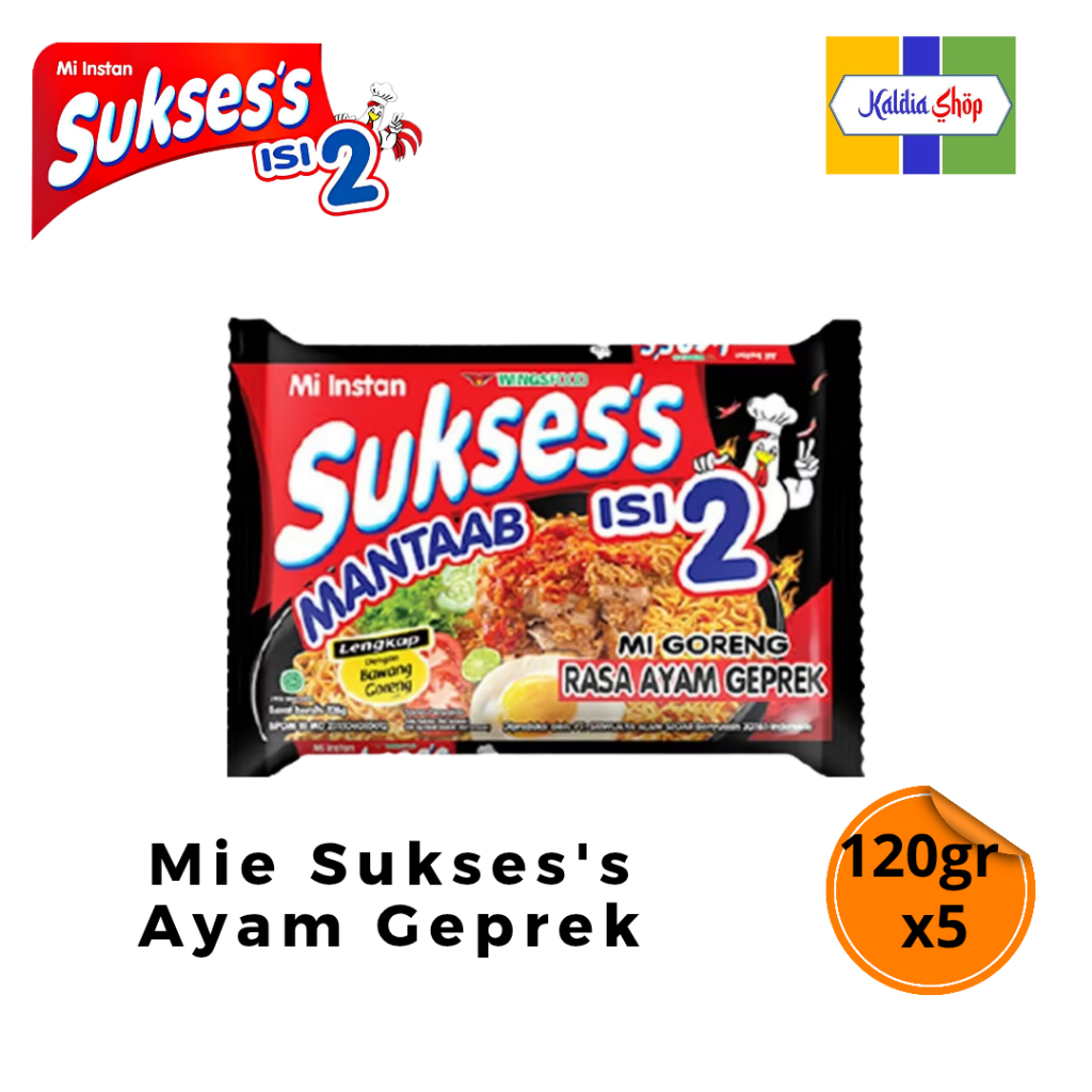 

Mie Sukses's Goreng Isi 2 Ayam Geprek 120gr x 5