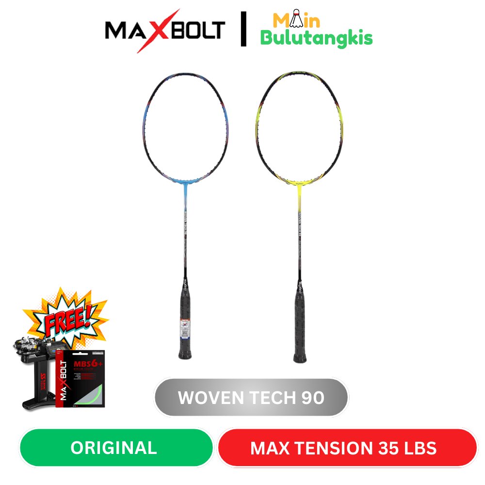 Raket Badminton Maxbolt Woven Tech 90 Original