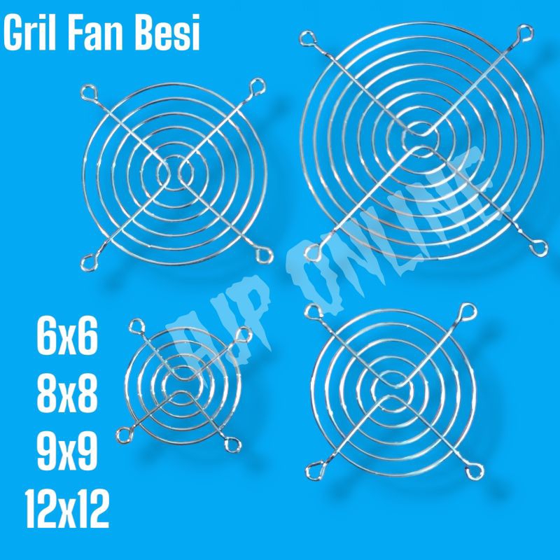 Gril Fan Besi Tutup Kipas 6x6 8x8 9x9 12x12 Bahan Besi