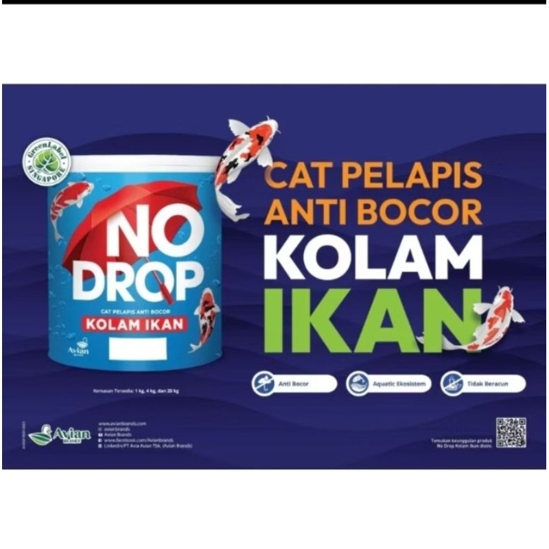 NO DROP ANTI BOCOR-NO DROP CAT KOLAM IKAN-NO DROP WATERPRING