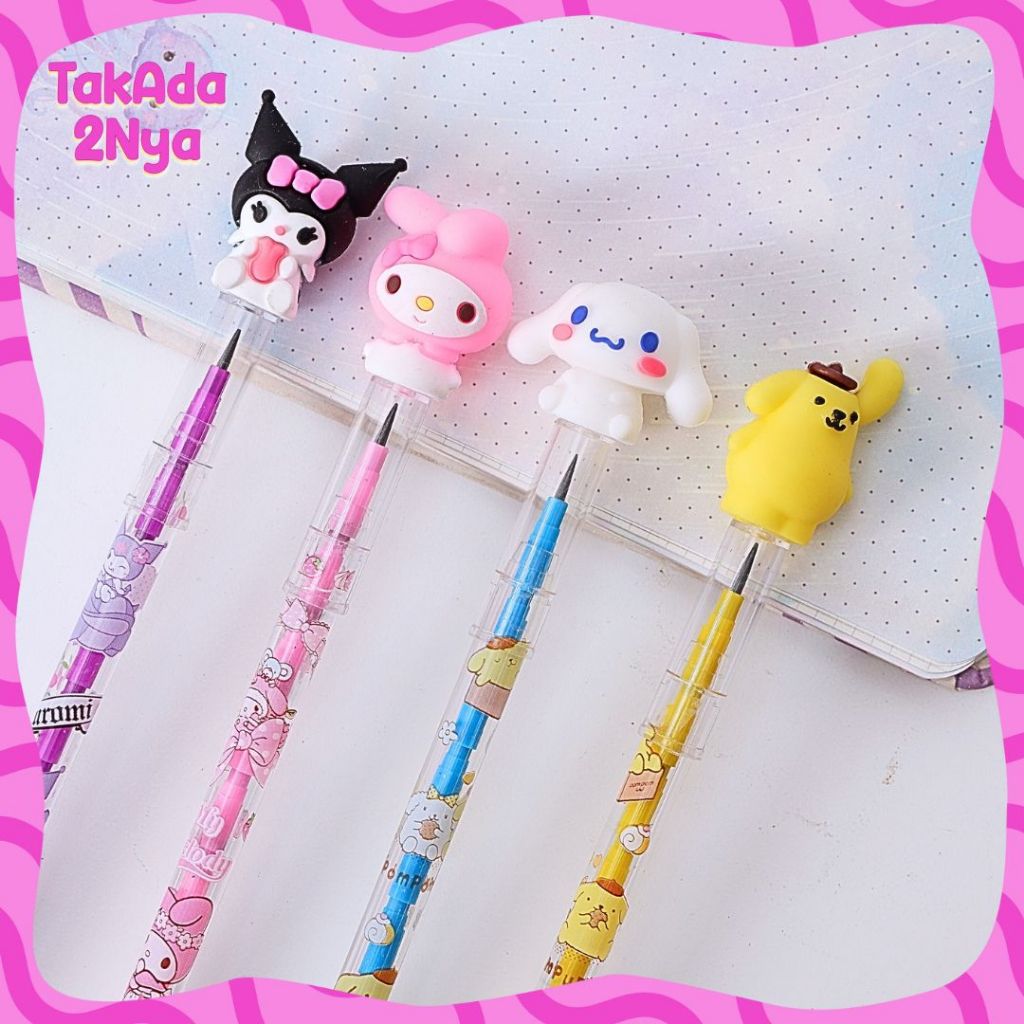 

Pensil Susun / Peluru Sanrio Pencil Tumpuk Isi Ulang Karakter Bansia Lantu Fancy