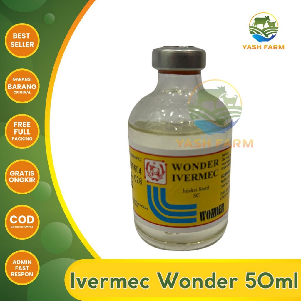 WONDER IVERMEC 50 ML OBAT KURAP HEWAN ( PENYAKIT KULIT)