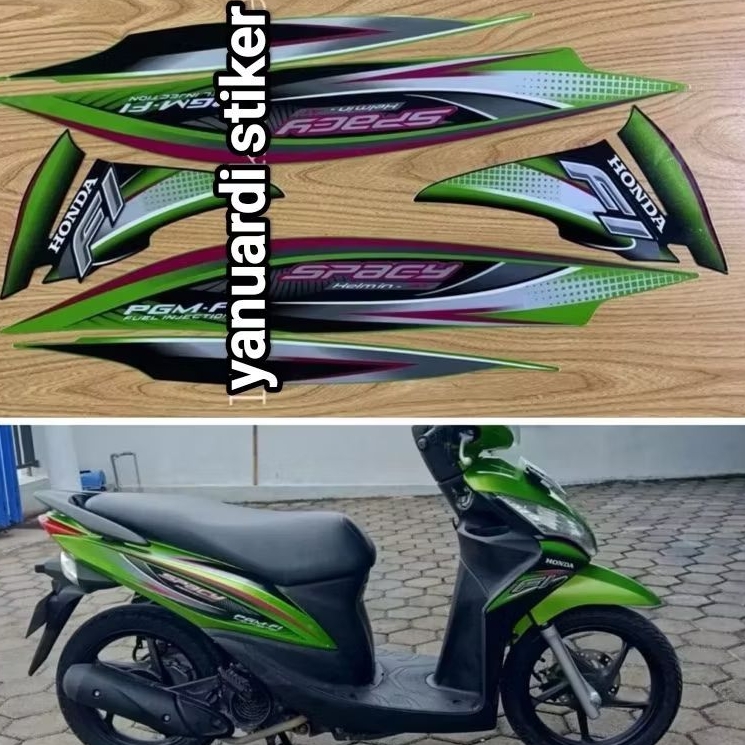 STRIPING LIST STIKER HONDA SPACY TAHUN 2012 FI STIKER SPACY FI 2012
