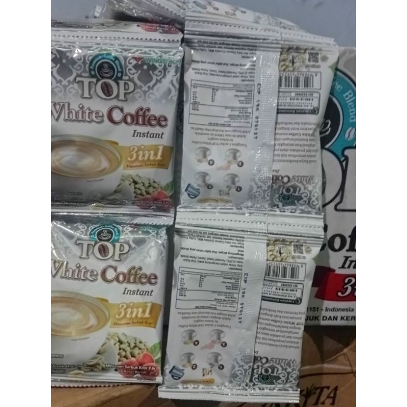 

kopi TOP WHITE 12 sachet expired Januari 2027