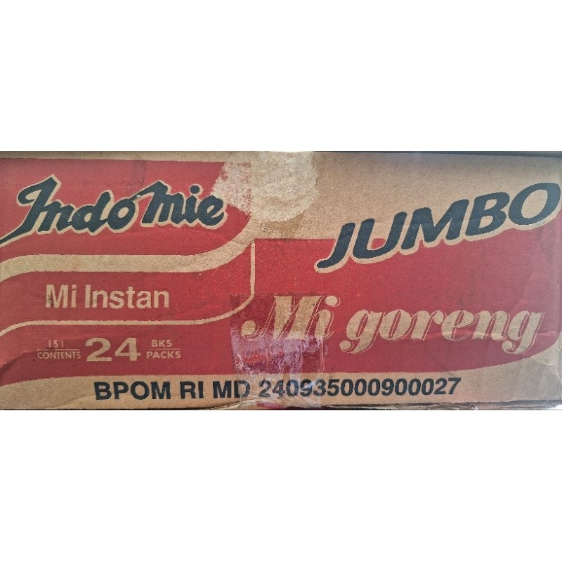

Indomie Goreng Jumbo @129 Sedus/Sekarton Isi 24pcs