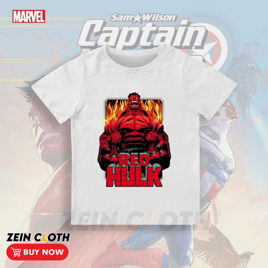 Kaos Anak Hulk Red Hulk / Baju Kaos Marvel Hulk Red Hulk Anak