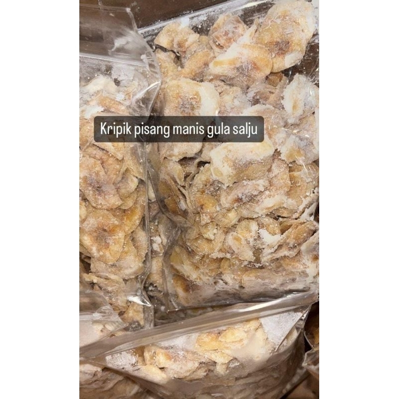 

keripik pisang manis gula putih salju
