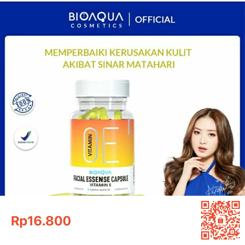 BIOAQUA Serum Wajah Vitamin Facial Essence Animate Kapsul Vitamin E (60kapsul)