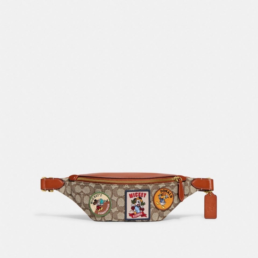Tas Belt Bag 7 In Signature Textile Jacquard With Patches CG970 Original