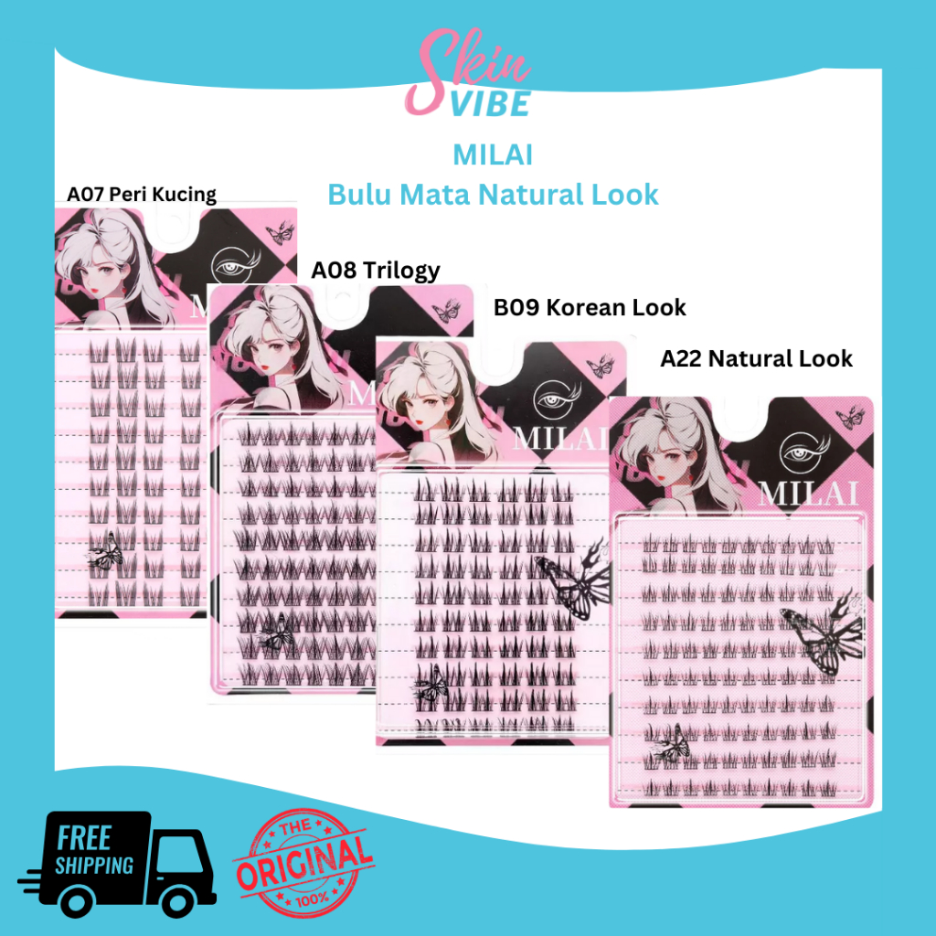 MILAI Bulu Mata korean look || Bulu Mata Palsu - Eyelash Extension