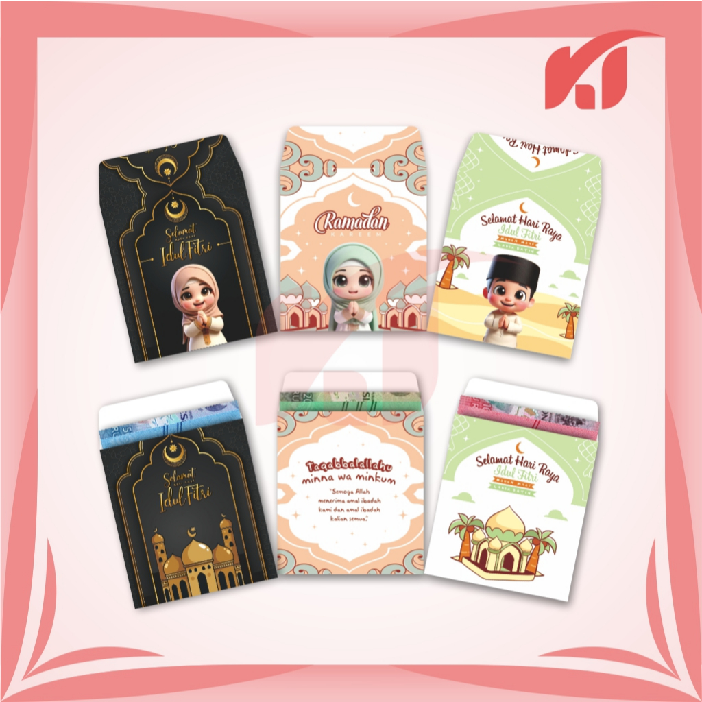 

TERBARU Envelope Eid Mubarak Amplop THR Lebaran Idul Fitri 1 Pack Isi 10 pcs Karakter Lucu Gemes