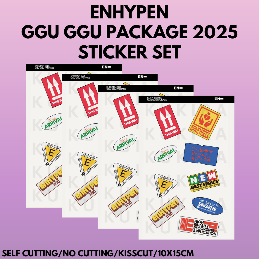 [KUKIRA] Sticker SET Jungwon Heeseung Jay Jake Sunghoon Sunoo Ni-ki Engene GGU GGU Package 2025