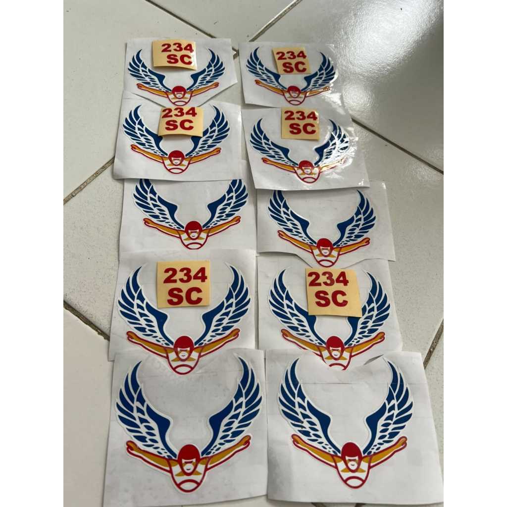 

stiker 234 SC 8cm murah berkualitas