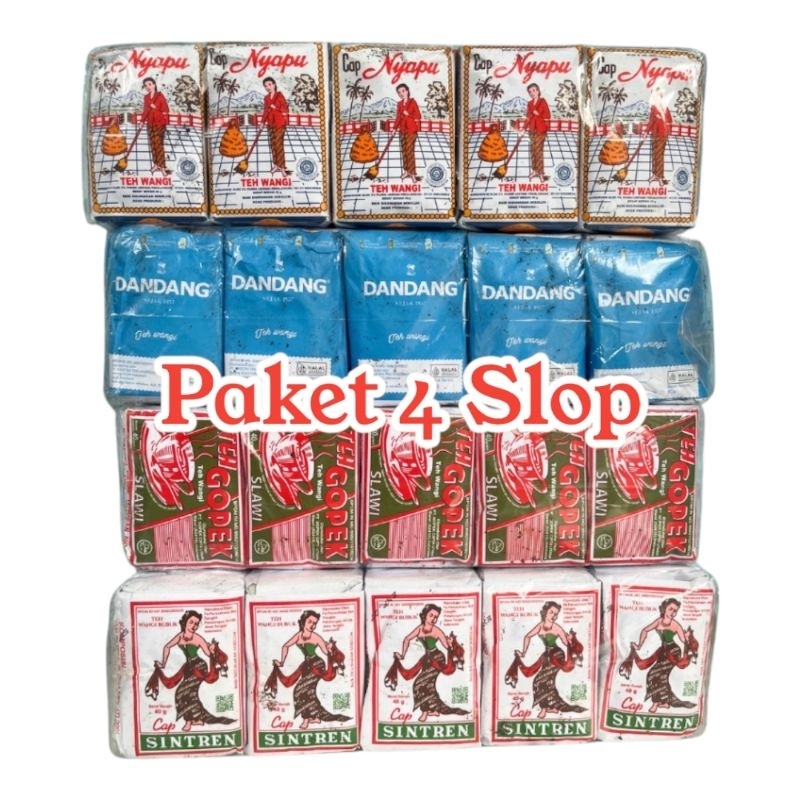 

paket teh isi 4 slop nyapu dandang gopek sintren