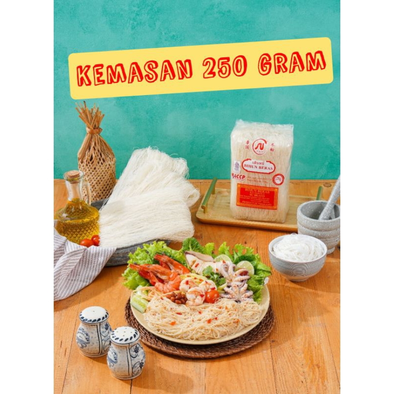 

250 gram Bihun beras thailand label halal super rice