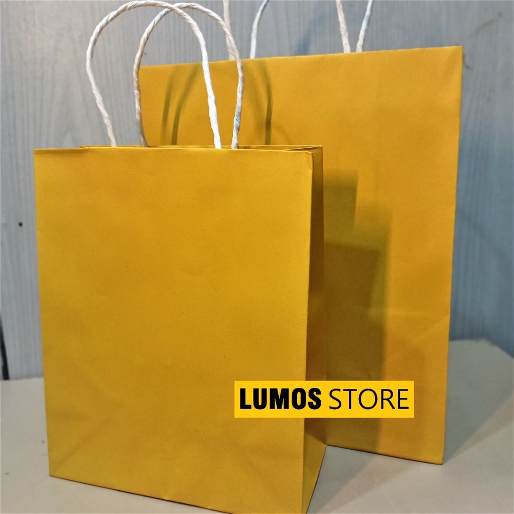 

Paper bag kado Kuning pastel polos