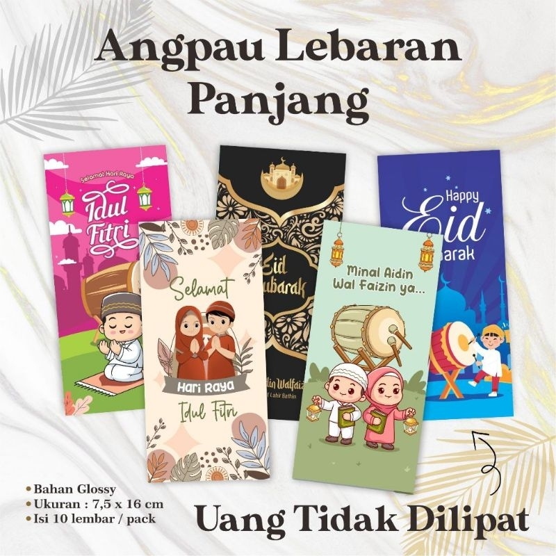

(ISI 10)AMPLOP LEBARAN PANJANG ANGPAU IDUL FITRI UKURAN UANG KERTAS TANPA LIPAT