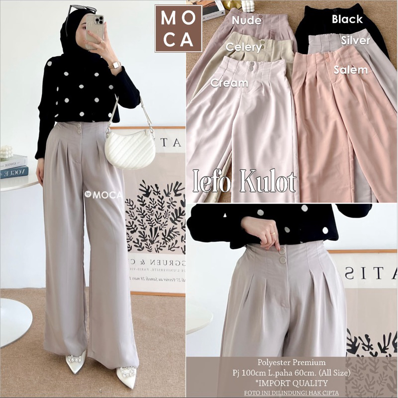 IEFO WILO • JENI • FLIPO • DARLI • CILSE • LORPA KULOT BY MOCA | CELANA KARGO KNIT UNIQLO PREMIUM TE