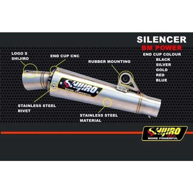 SILENSER ONLY BM POWER SHIJIRO RACING ORIGINAL