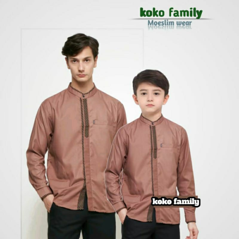 BAJU KOKO COUPLE AYAH DAN ANAK LAKI-LAKI 1-13 TAHUN MOTIF TERBARU KOMBINASI BATIK