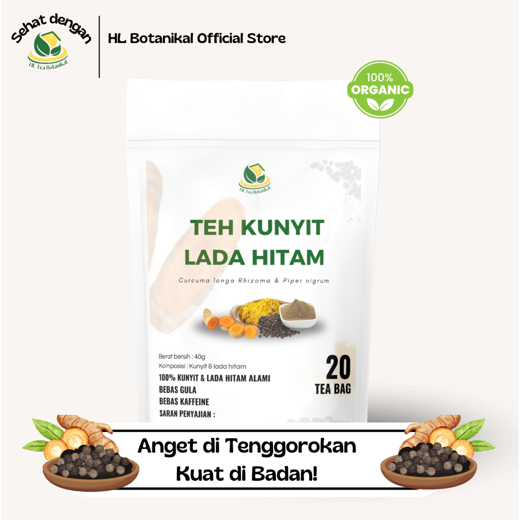 

HL Botanikal_Tea Herbal kombinasi Rasa Kunyit dan Lada HitamDetoxlambung