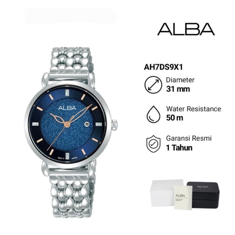 Jam Tangan Wanita Alba AH7DS9X1 Original Garansi Resmi