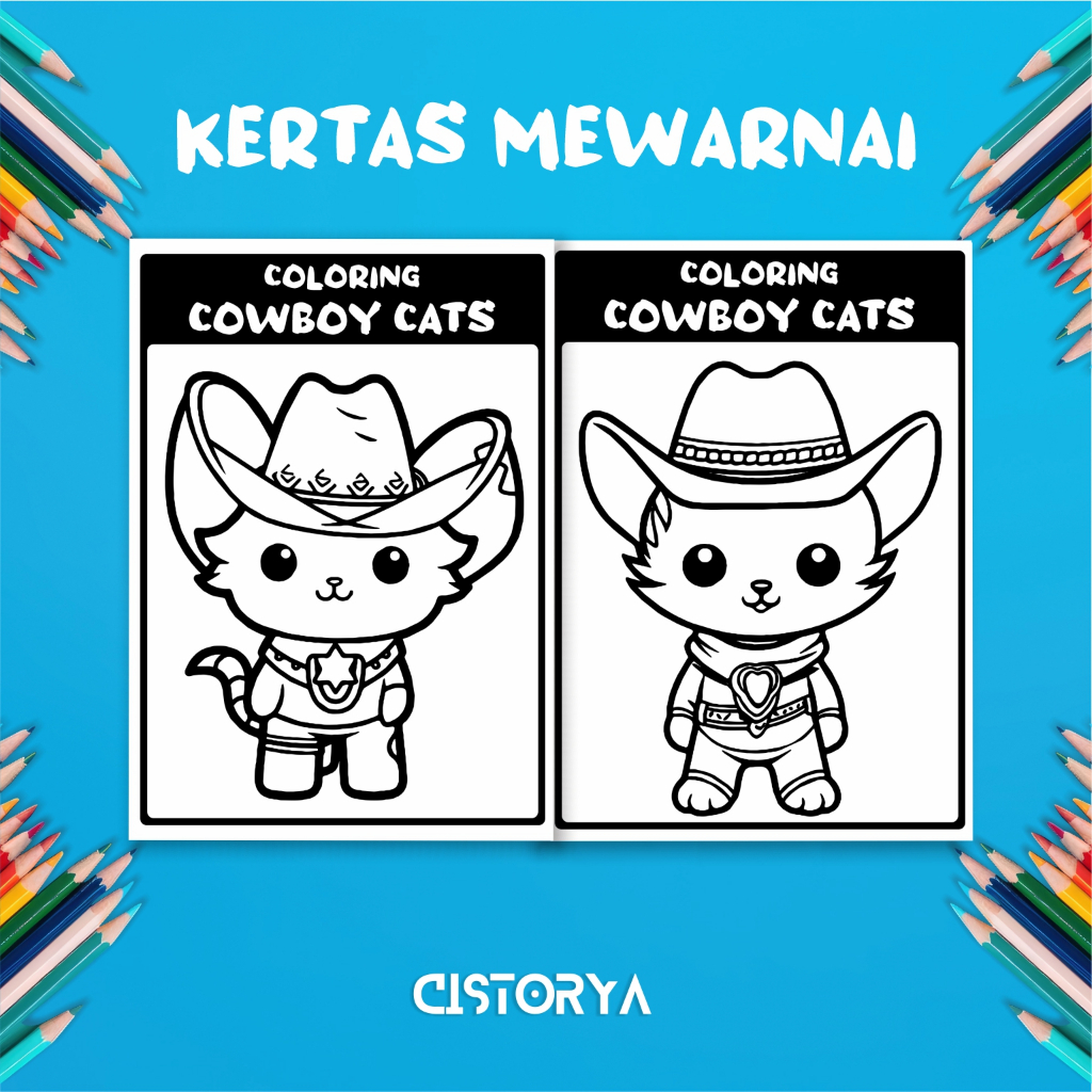 

11 Lembar Gambar Mewarnai Anak TK/PAUD/SD (A4 - 260Gsm)