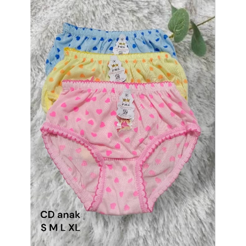 6 pcs Celana dalam anak perempuan balita hingga tanggung CD anak cewek motif polkadot