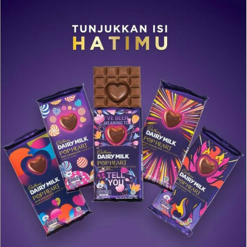 

KADO VALENTINE COKLAT CADBURY DAIRY MILK POP HEART 150 GR | COKLAT CADBURY EDISI VALENTINE FREE UCAPAN