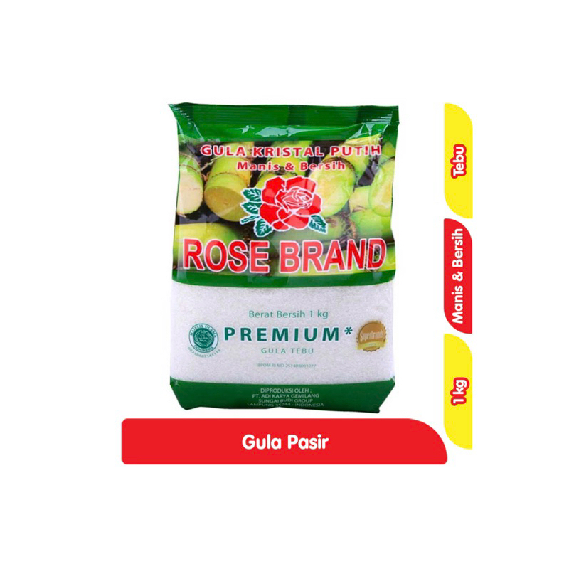 

Rose Brand Gula Pasir Kristal Putih Premium 1 kg