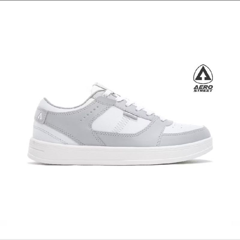 sepatu aero street hoops abu putih
