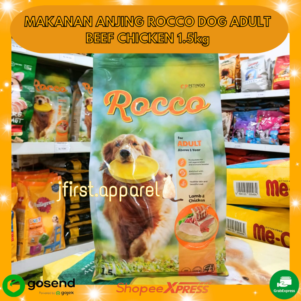 Makanan Anjing ROCCO DOG Adult Lamb Chicken 1.5kg | Rocco Dog Dry Food
