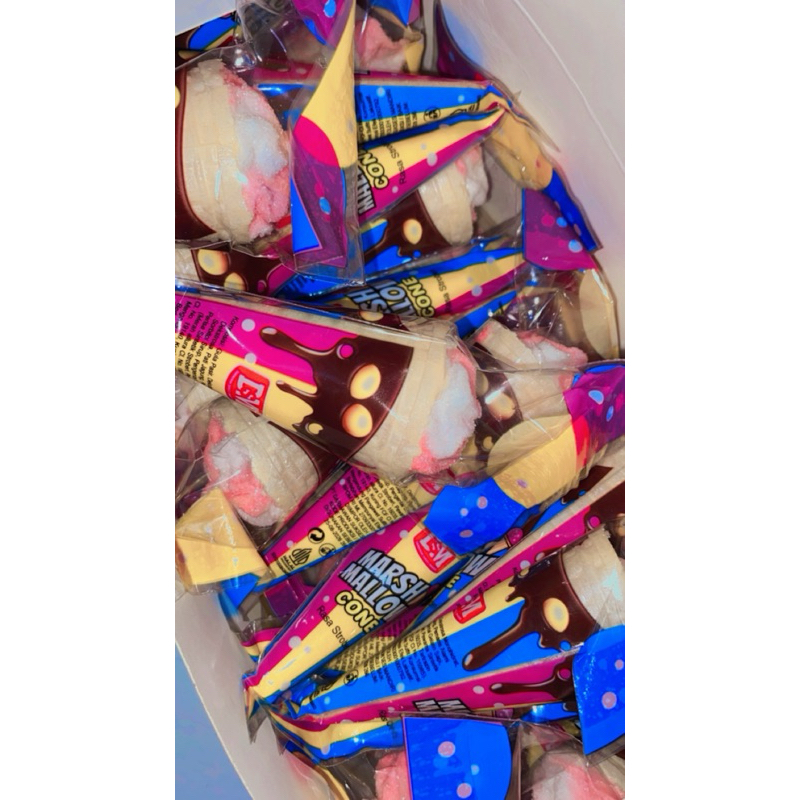 

DSM MARSHMELLOW CONE BENTUK ES CREAM ISI 30 pcs